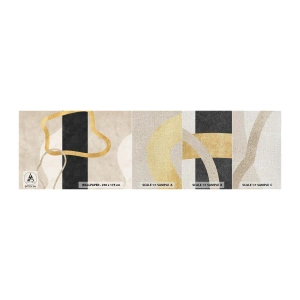 Mostră tapet Premium Canvas - Forme înbuclite - Art Deco, Minimalism, Abstracţionism - 100x30 cm