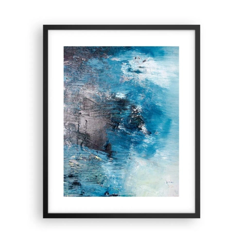 Poster în ramă neagră - Rapsodie albastră - 40x50 cm
