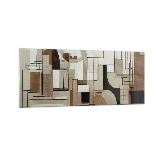 Tablou pe sticlă - Peisaj urban 2.0 - 100x40 cm