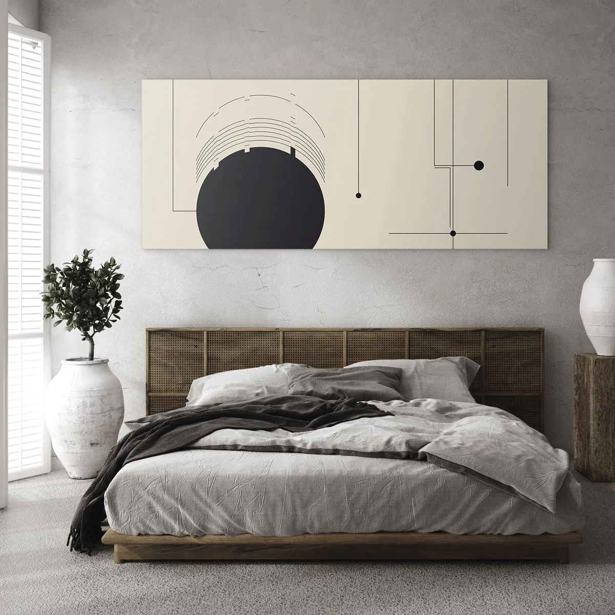 Tablou pe sticlă - Compoziție flexibilă și dinamică - 100x40 cm