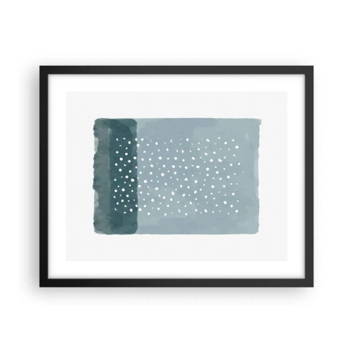 Poster în ramă neagră - Crescute pe albastru - 50x40 cm