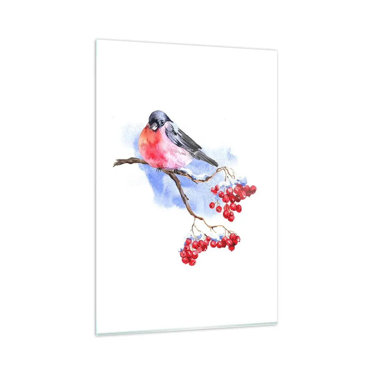 Tablou pe sticlă - Iarna în culori - 80x120 cm