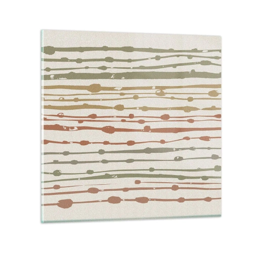 Tablou pe sticlă - Notația culorilor muzicale - 40x40 cm