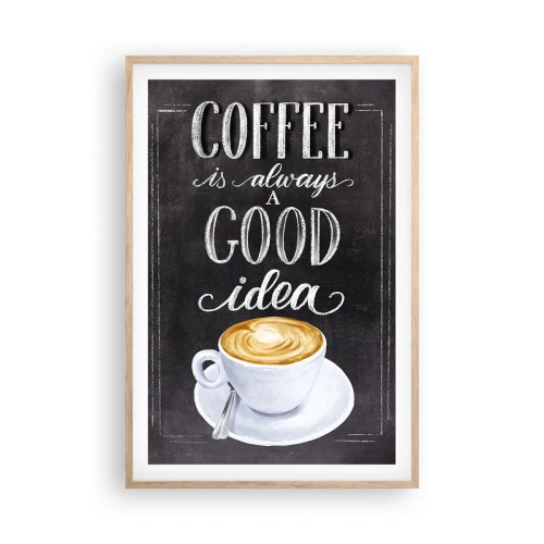 Poster în ramă de stejar deschis - Of course! - 61x91 cm