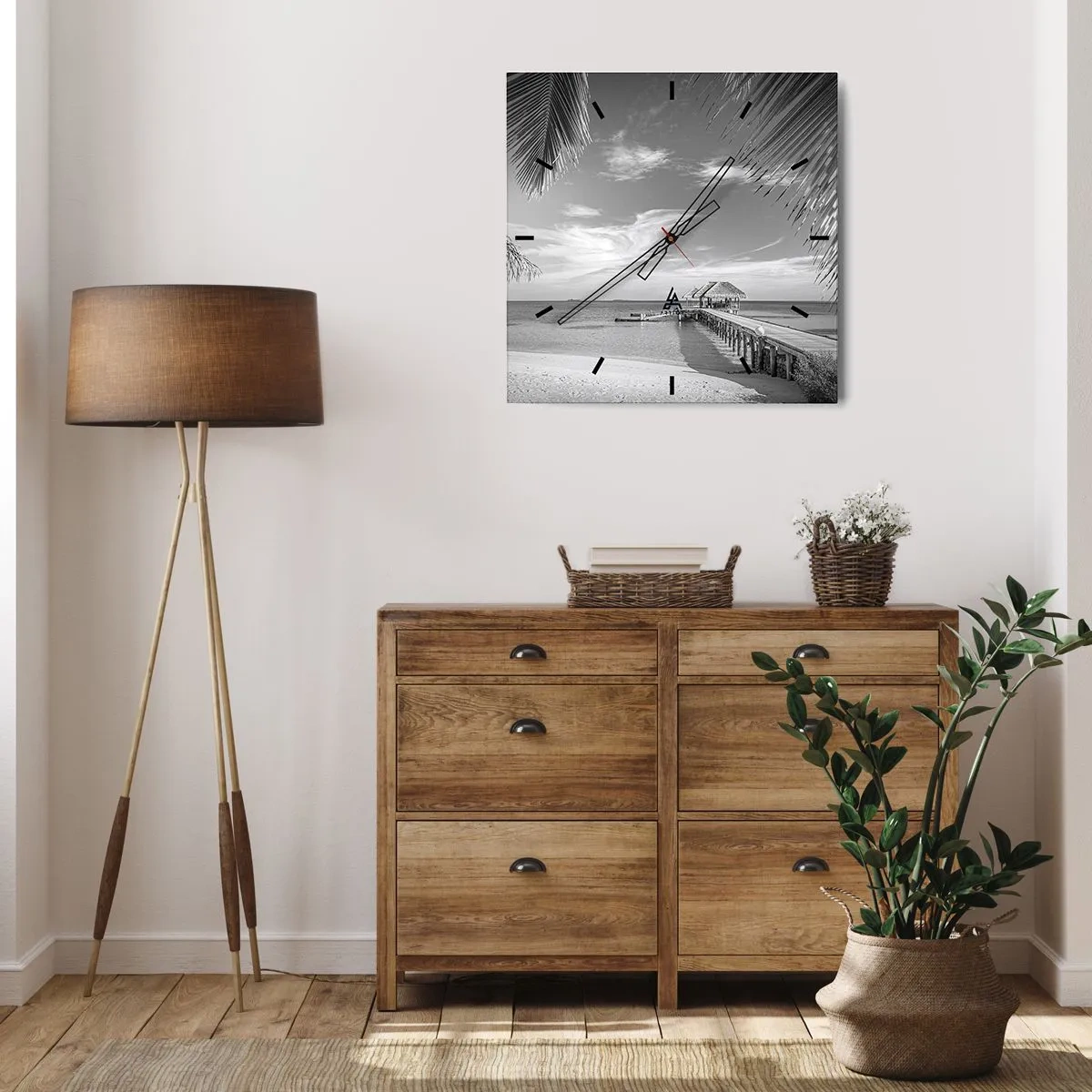 Ceas de perete - Ceas pe sticlă - O amintire sau un vis? - 30x30 cm