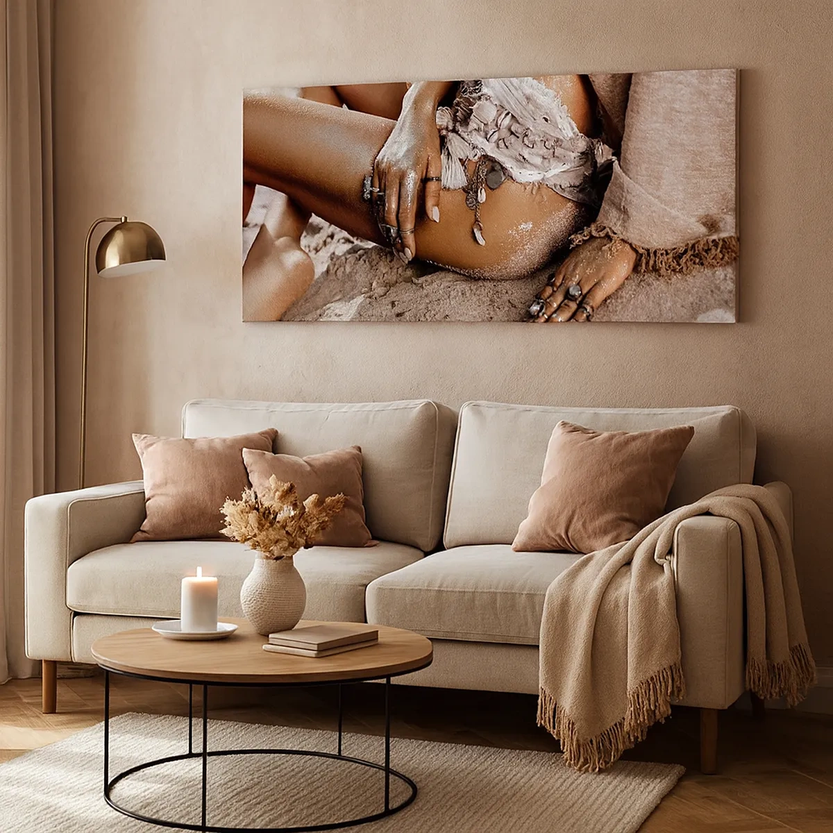 Tablou pe pânză - Aruncată de valuri? - 30x30 cm