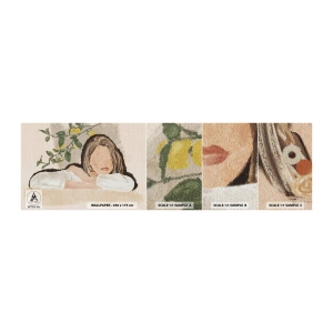 Mostră de Tapet Standard Eco - Frumusețea sudului - Femeie, Lămâi, Minimalism - 100x30 cm