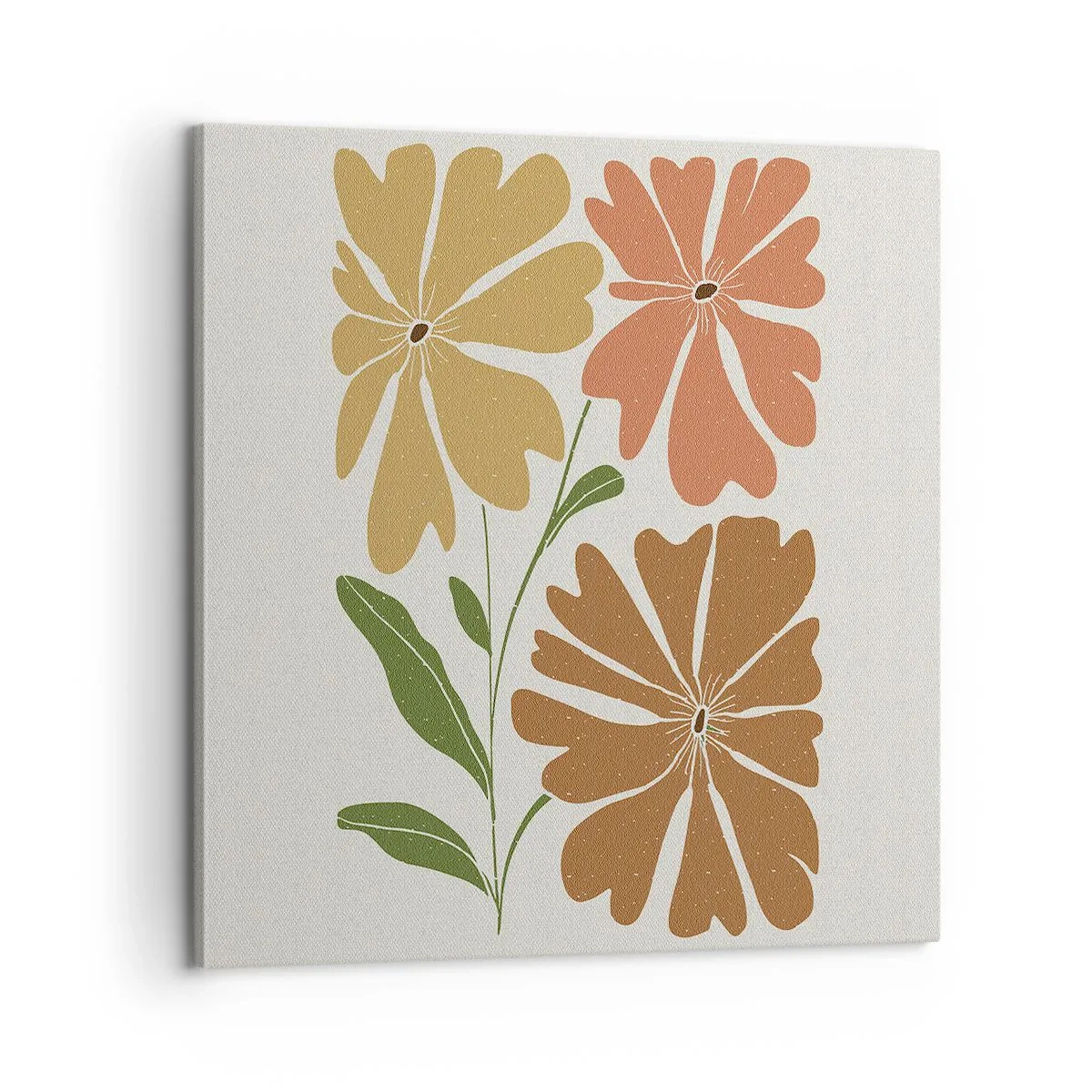 Tablou pe pânză - Natură și geometrie - 60x60 cm