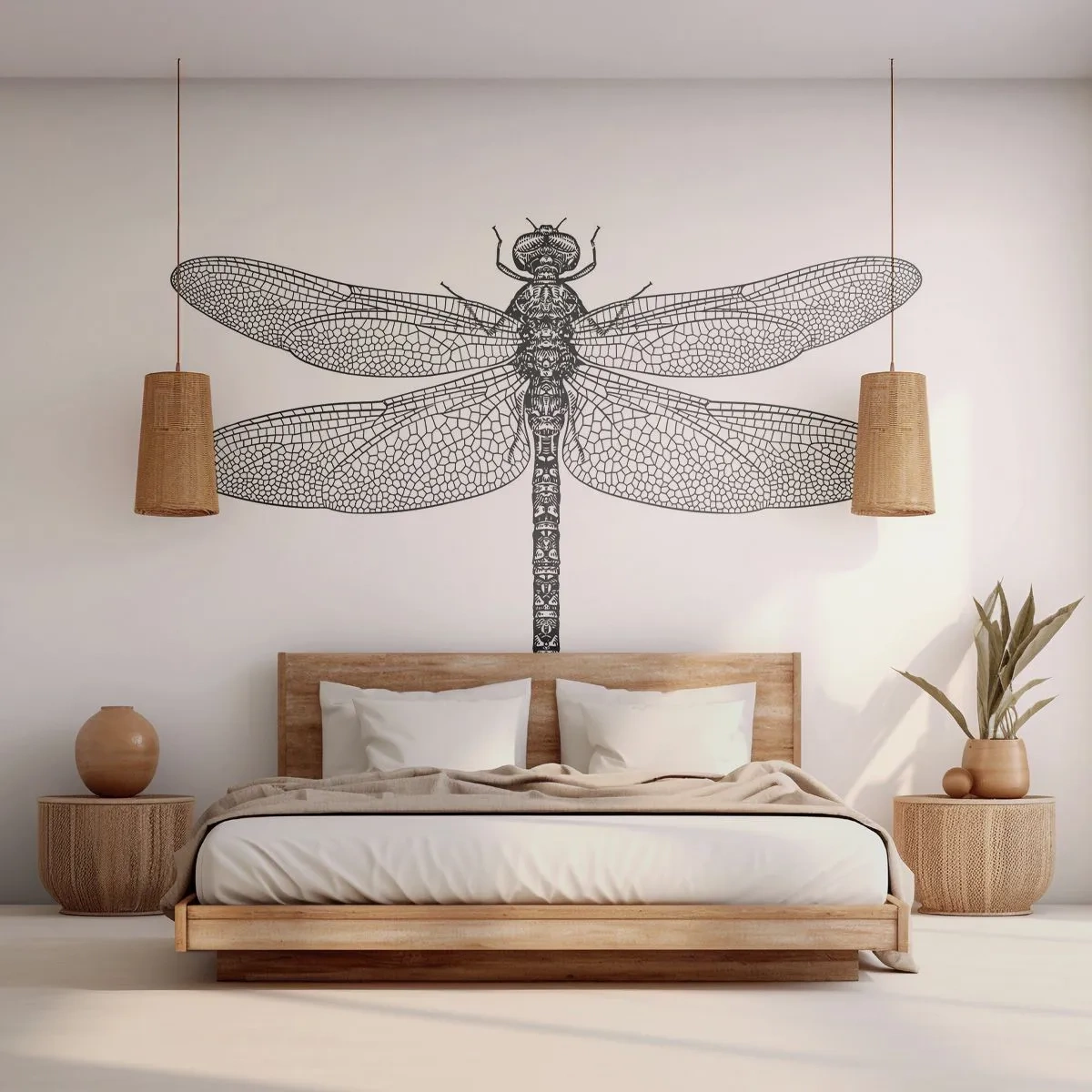 Tapet Standard Eco - Precizia naturii - libelulă, Insectă, Minimalist - 150x105 cm