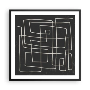 Poster în ramă neagră - Nu atât de simplu - 60x60 cm