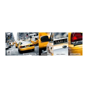 Mostră de Tapet Standard Eco - Doar în acest oraș - Oraș, New York, Taxi - 100x30 cm