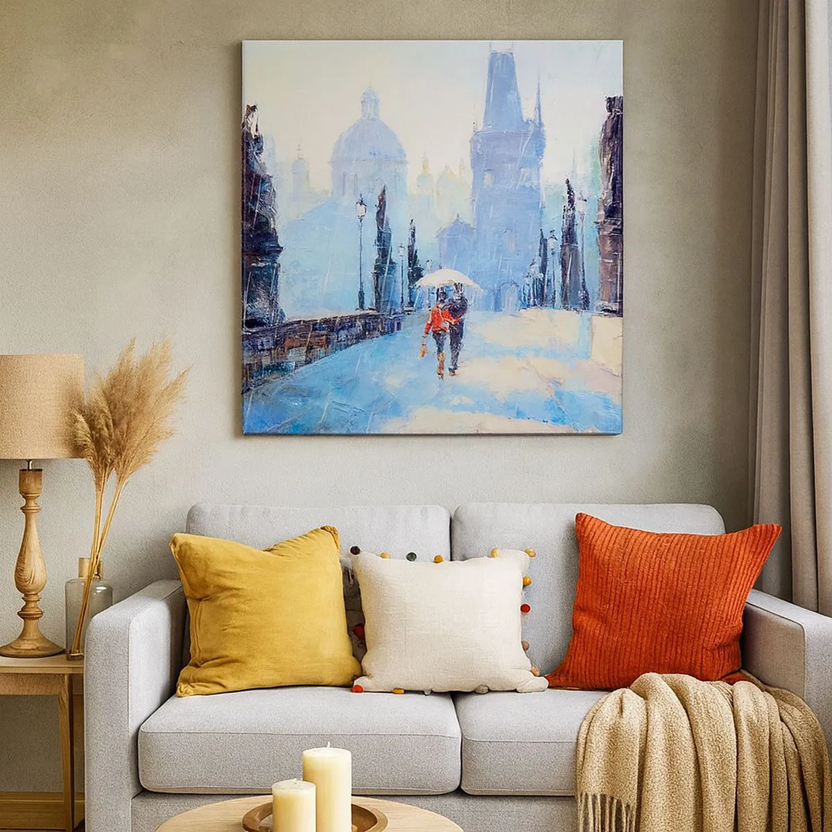 Tablou pe pânză - Probabil că am fost vrăjiți de ploaie - 30x30 cm