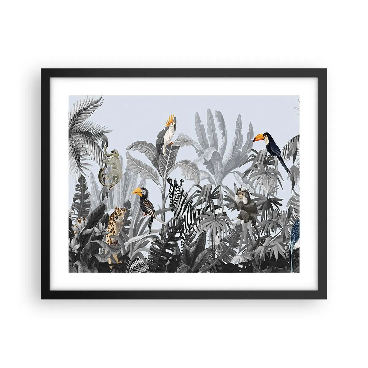 Poster în ramă neagră - O fabulă africană - 50x40 cm