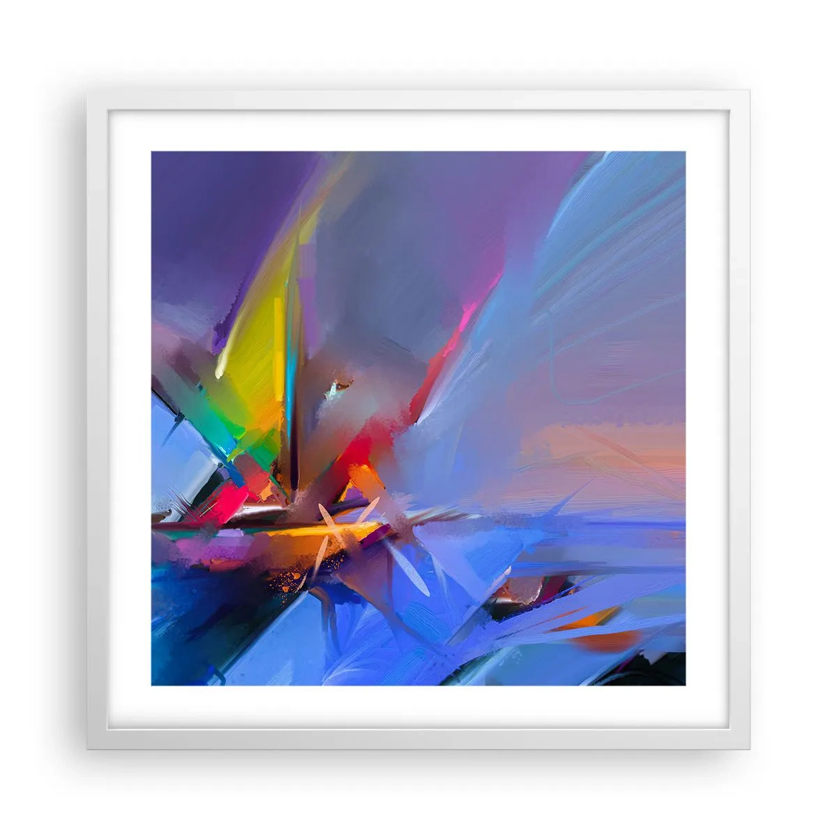 Poster în ramă albă - Iute ca o pasăre - 50x50 cm