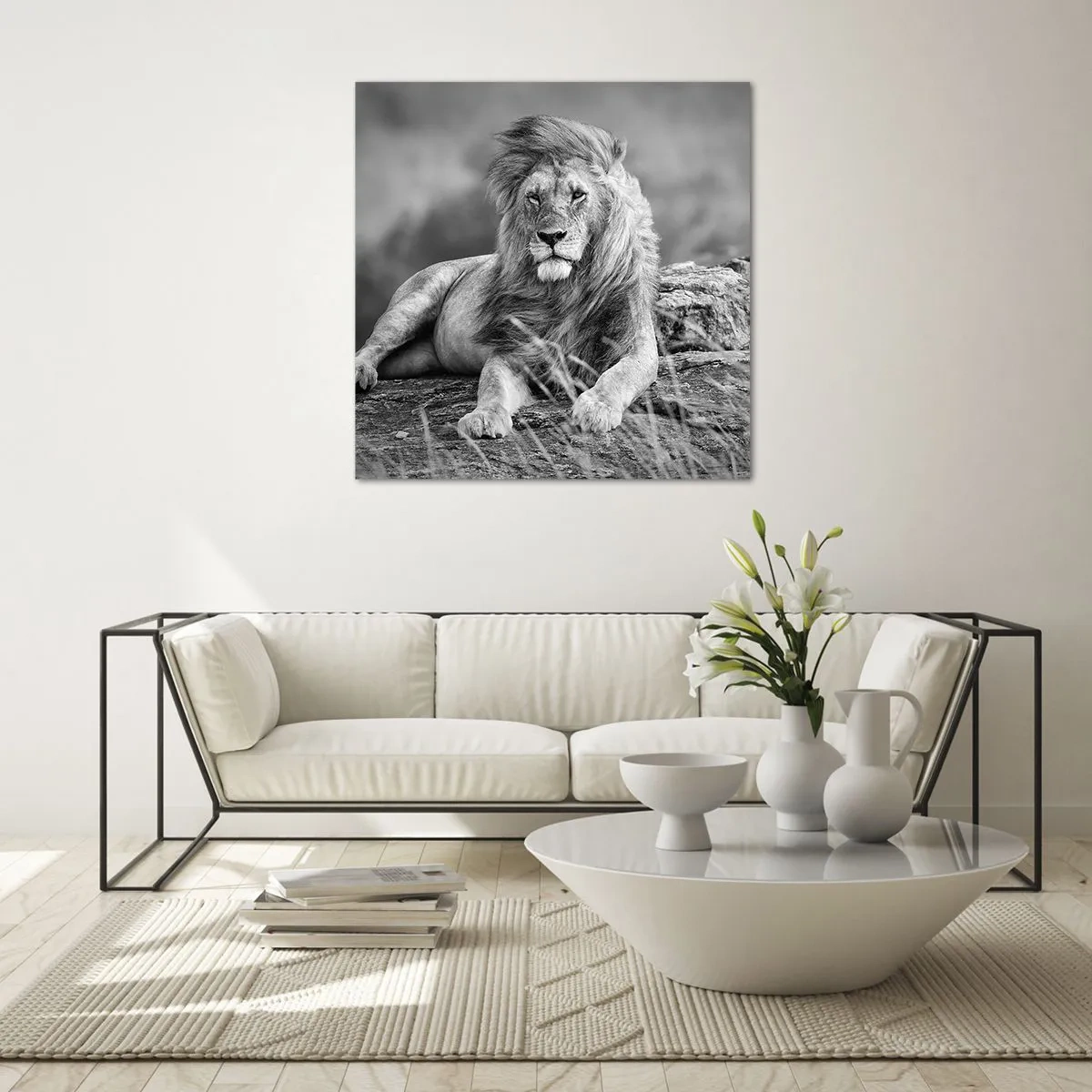 Tablou pe sticlă - Siesta regală - 50x50 cm