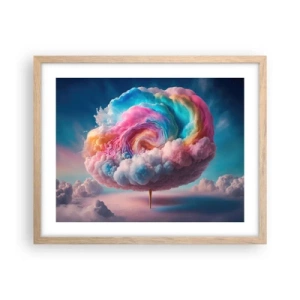 Poster în ramă de stejar deschis - Visul unui parc de distracții - 50x40 cm