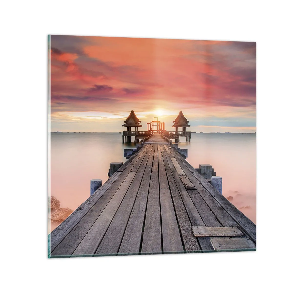 Tablou pe sticlă - Vestul la est - 60x60 cm