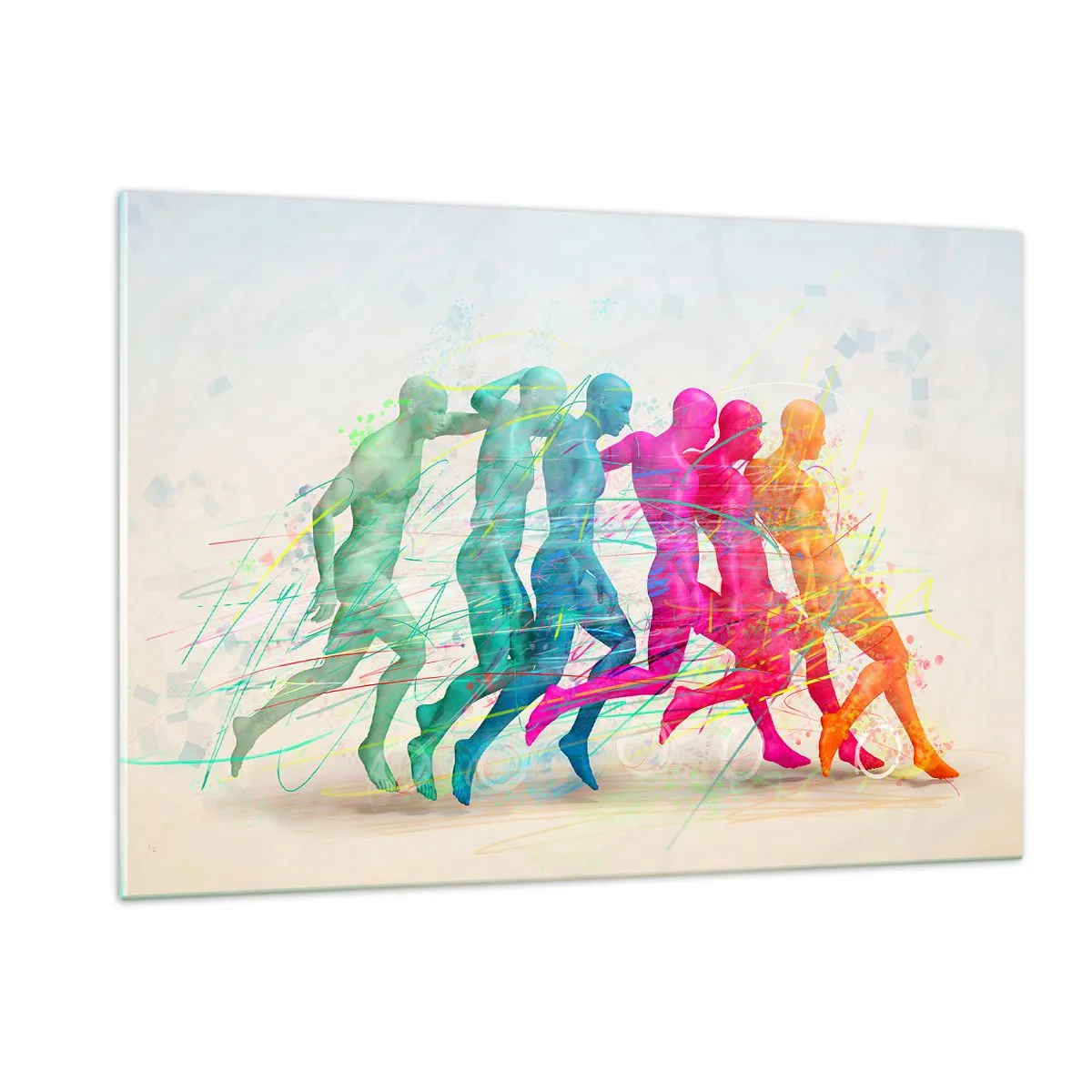 Tablou pe sticlă - Armonie de mișcare - 120x80 cm