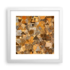 Poster în ramă albă - Lumea băgată în formă - 30x30 cm