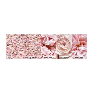 Mostră tapet autocolant Deluxe Sticker - Presărat cu trandafiri - Flori, Pastel, Trandafiri - 100x30 cm