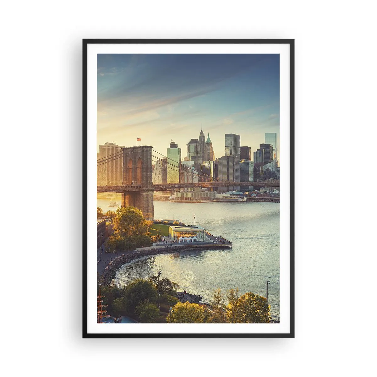 Poster în ramă neagră - Zorii metropolitani - 70x100 cm