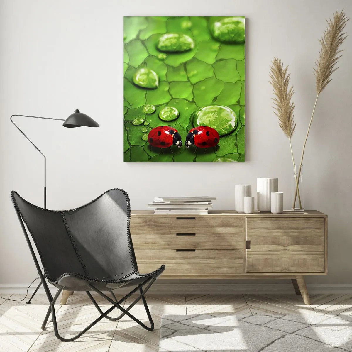 Tablou pe sticlă - Întâlnire în verde - 50x70 cm