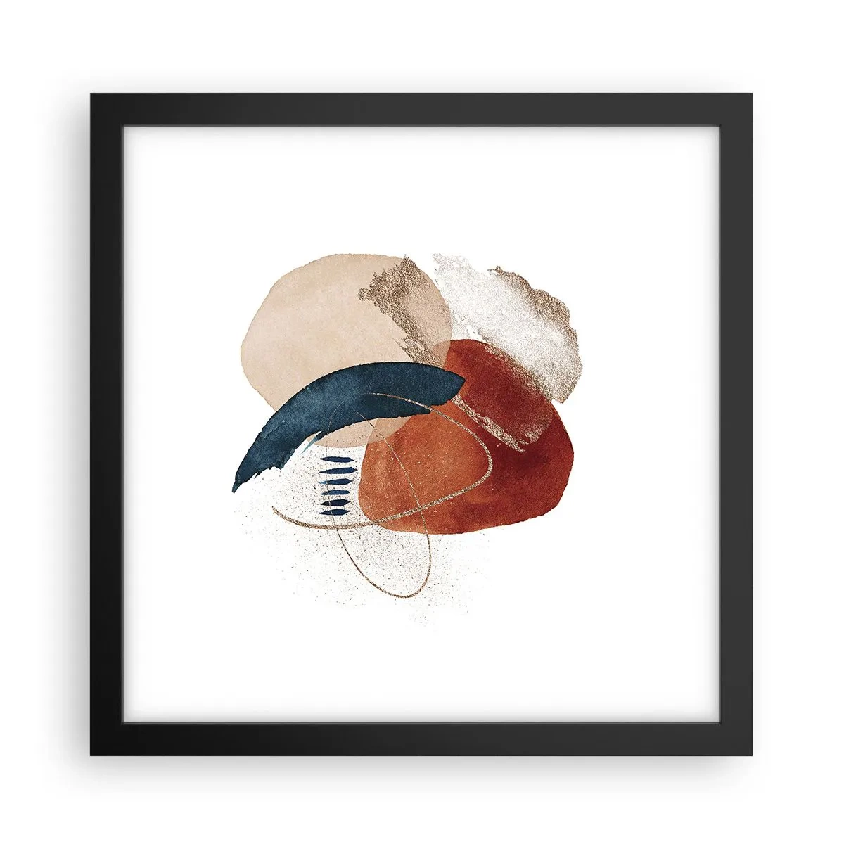 Poster în ramă neagră - Compoziție ovală - 30x30 cm