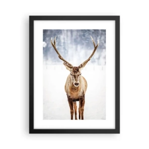 Poster în ramă neagră - Direct din ceața de zăpadă - 30x40 cm