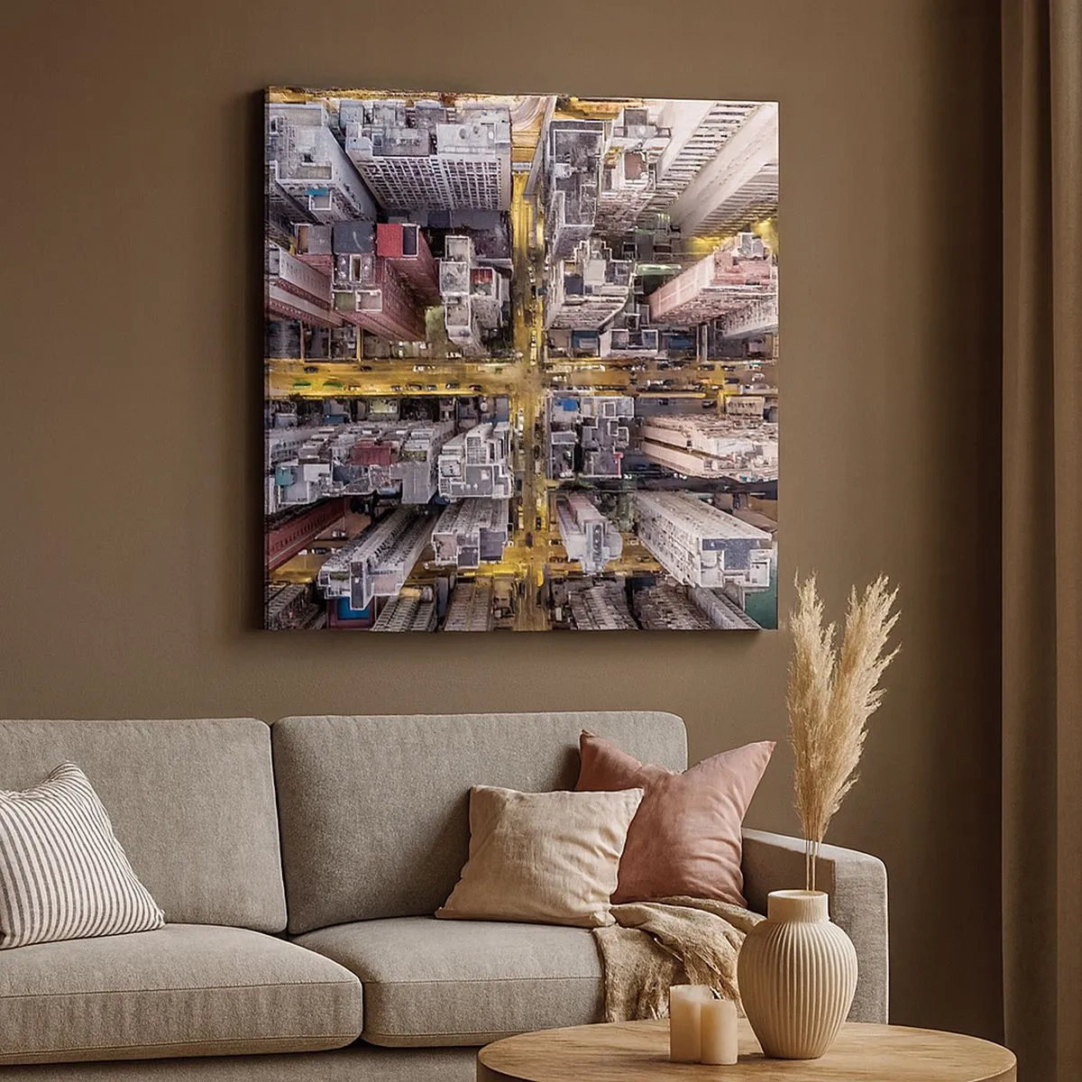 Tablou pe pânză - Salutări din Hongkong - 30x30 cm