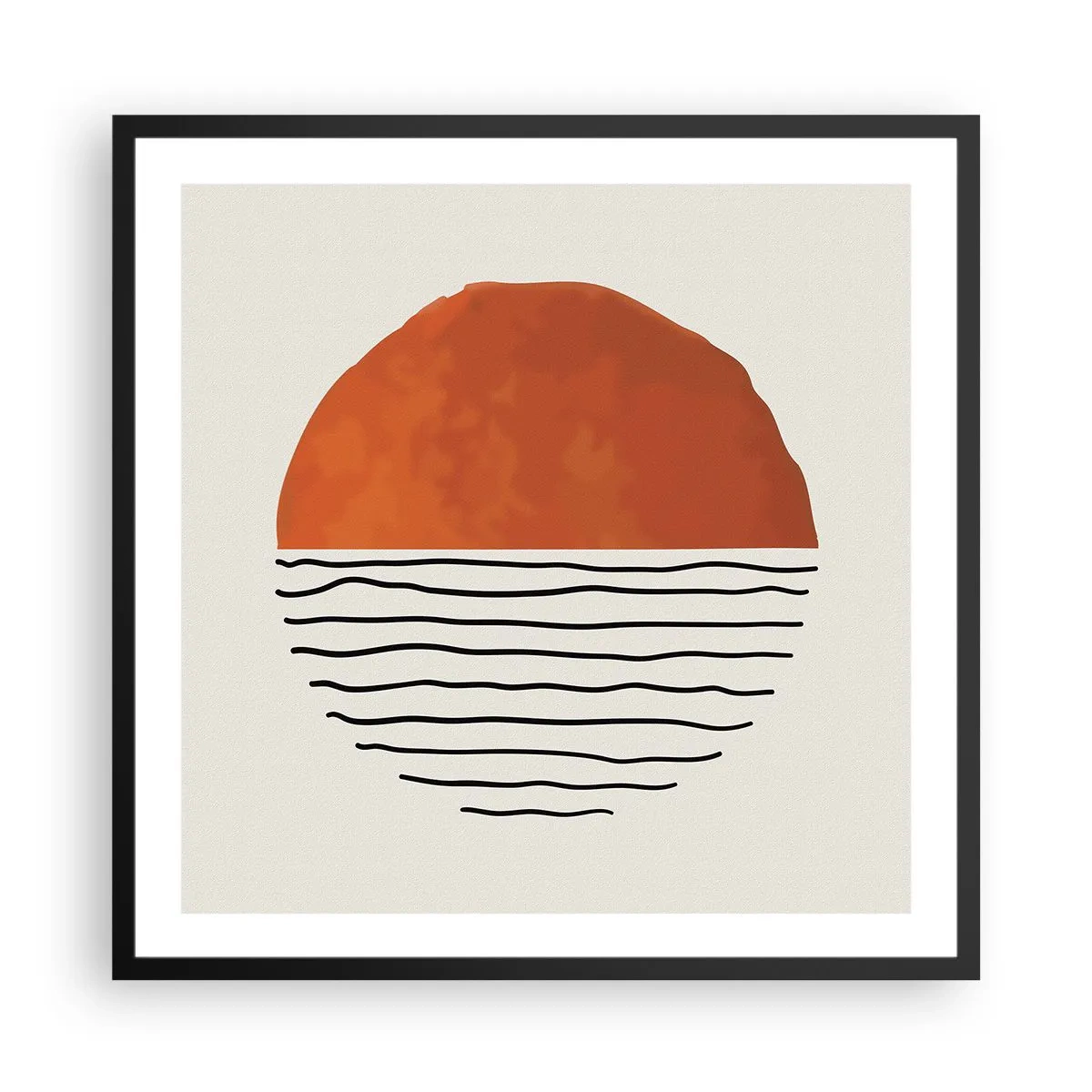 Poster în ramă neagră - În stil japonez - 60x60 cm