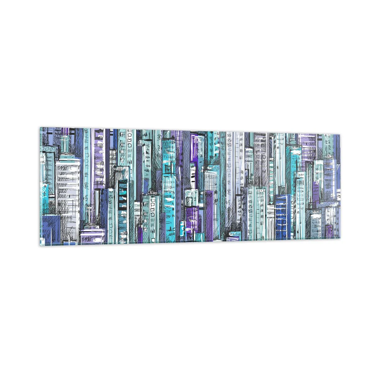 Tablou pe sticlă - Albastru din cer - 90x30 cm