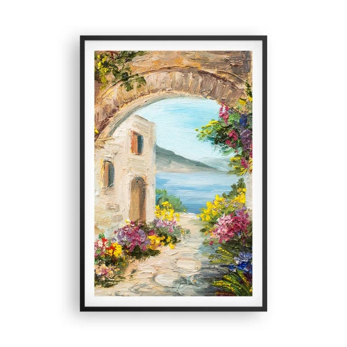 Poster în ramă neagră - Farmecul peisajului de coastă - 61x91 cm