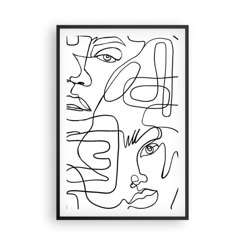 Poster în ramă neagră - Într-o încurcătură de emoții - 61x91 cm