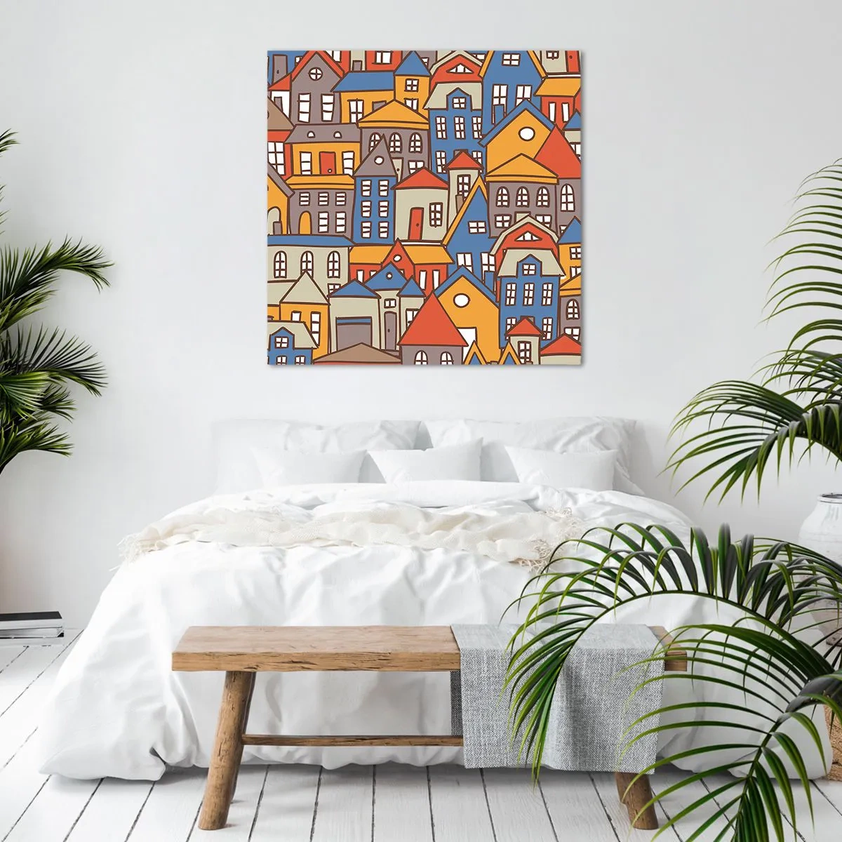 Tablou pe pânză - În spatele casei - 50x50 cm