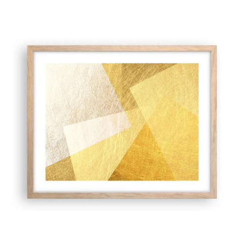 Poster în ramă de stejar deschis - Vremea de geometrie - 50x40 cm
