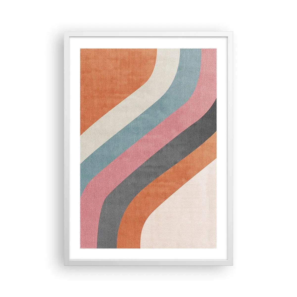 Poster în ramă albă - Compoziție diagonală - mișcare - 50x70 cm