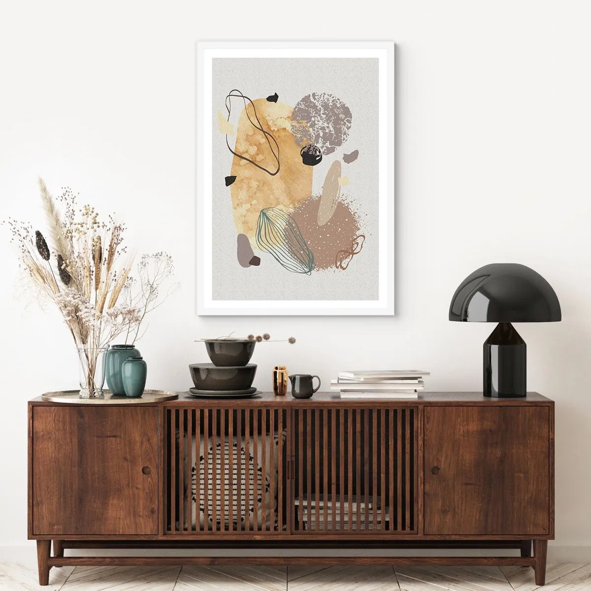 Poster în ramă albă - Fluiditatea aplicată - 30x40 cm
