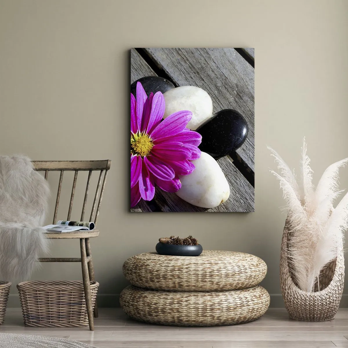 Tablou pe pânză - Odihnă pe dig - 45x80 cm