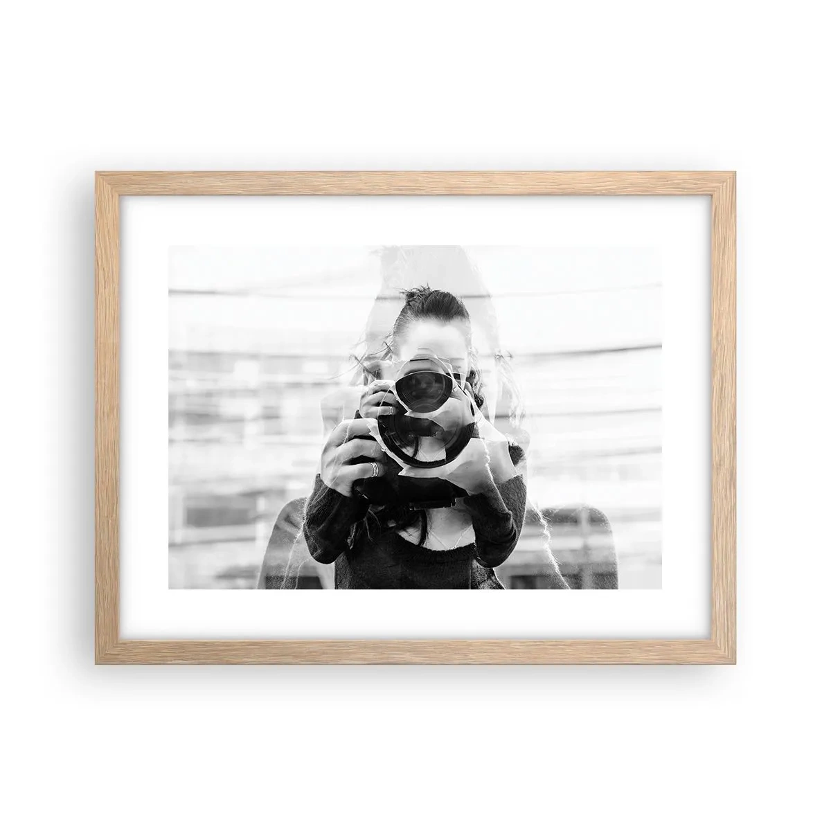 Poster în ramă de stejar deschis - Creator și material - 40x30 cm