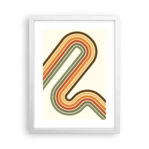 Poster în ramă albă - Cu zigzag până la destinație - 30x40 cm