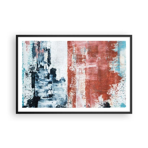 Poster în ramă neagră - Jumi-juma abstract - 91x61 cm