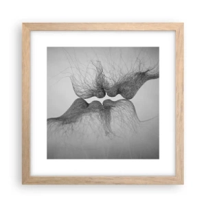 Poster în ramă de stejar deschis - Sărutul vântului - 30x30 cm