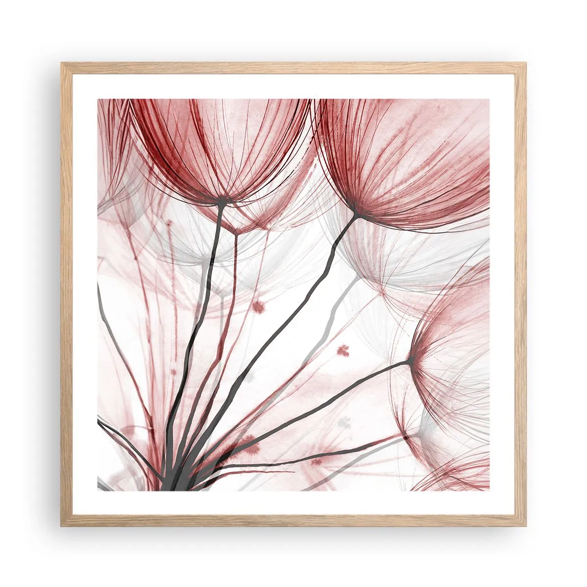 Poster în ramă de stejar deschis - Înainte de plecare - 60x60 cm