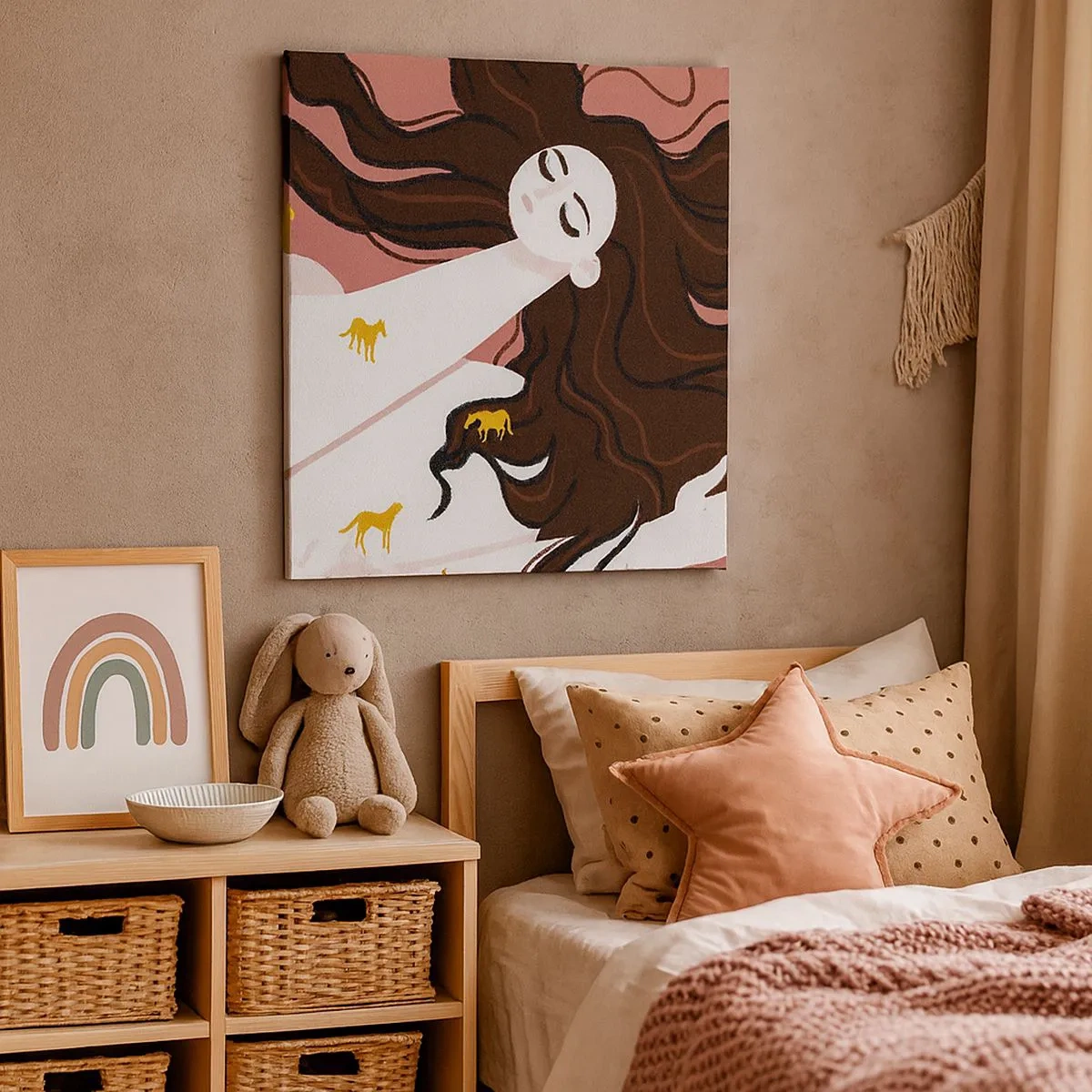 Tablou pe pânză - Visul despre calul de aur - 30x30 cm