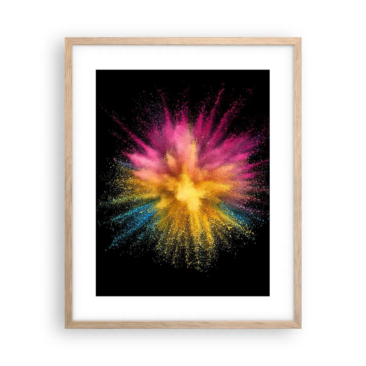 Poster în ramă de stejar deschis - Nașterea culorii  - 40x50 cm