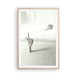 Poster în ramă de stejar deschis - Încercare de forță - 61x91 cm