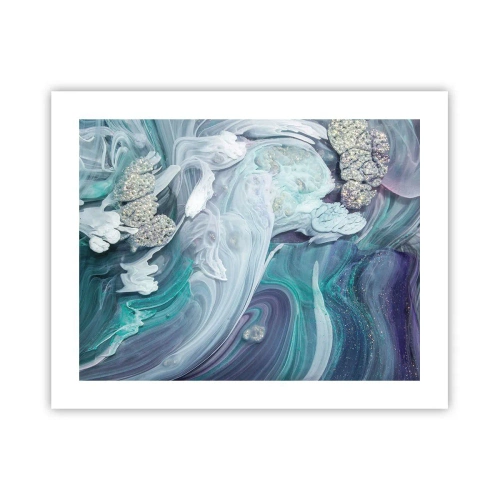 Poster - Râuri de albastru - 50x40 cm