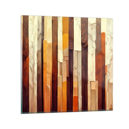 Tablou pe sticlă - Imnul copacilor din pădure - 50x50 cm