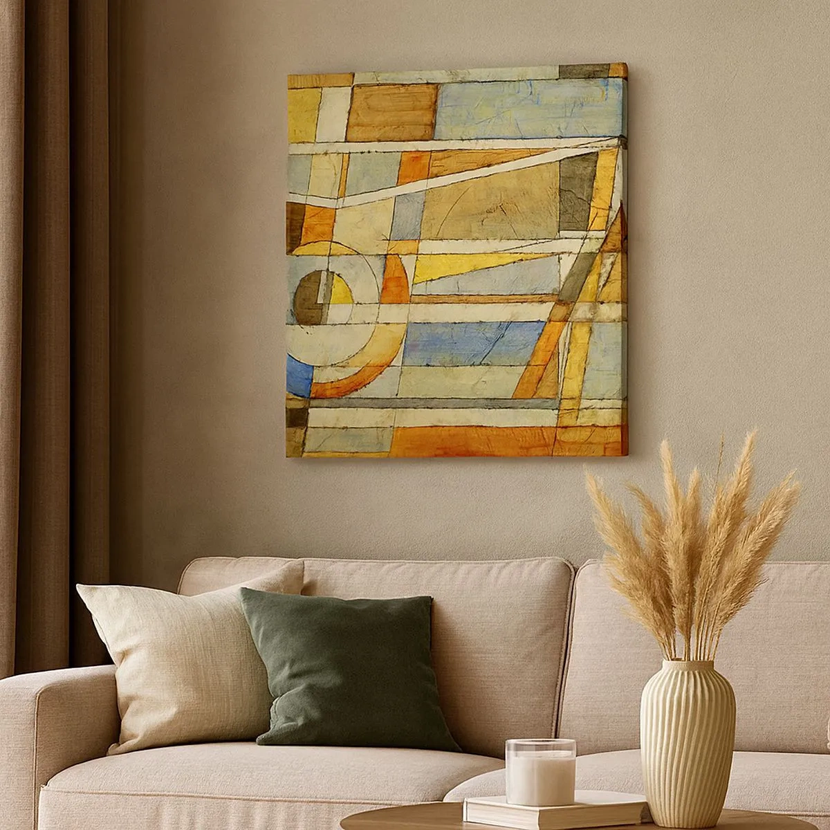 Tablou pe pânză - Cubismul în construcție - 30x30 cm