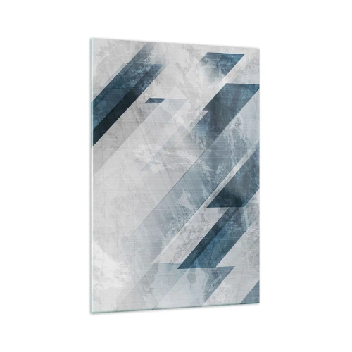 Tablou pe sticlă - Compoziția spațială - mișcarea griului - 70x100 cm